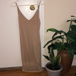 Forever 21 tan shear dress size small